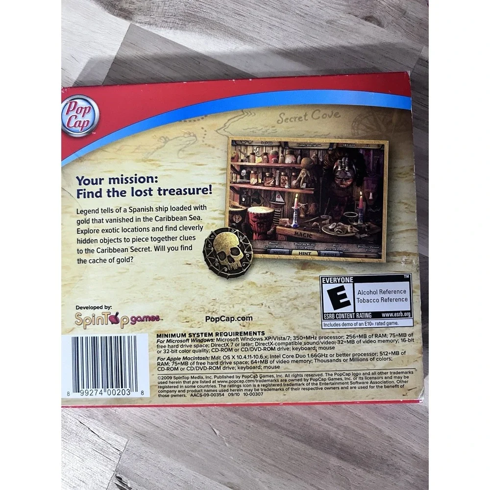 PopCap Amazing Adventures Caribbean Secret PC Mac Game OS X Win E Hidden Object